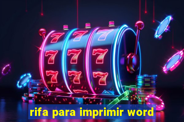 rifa para imprimir word